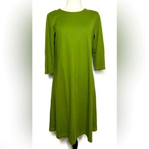 Susan Graver 3/4 Sleeve Shift Knit Dress Size XS